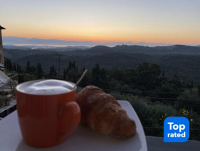 Schönes Familienappartement in Pelekas, Corfu mit Meerblick